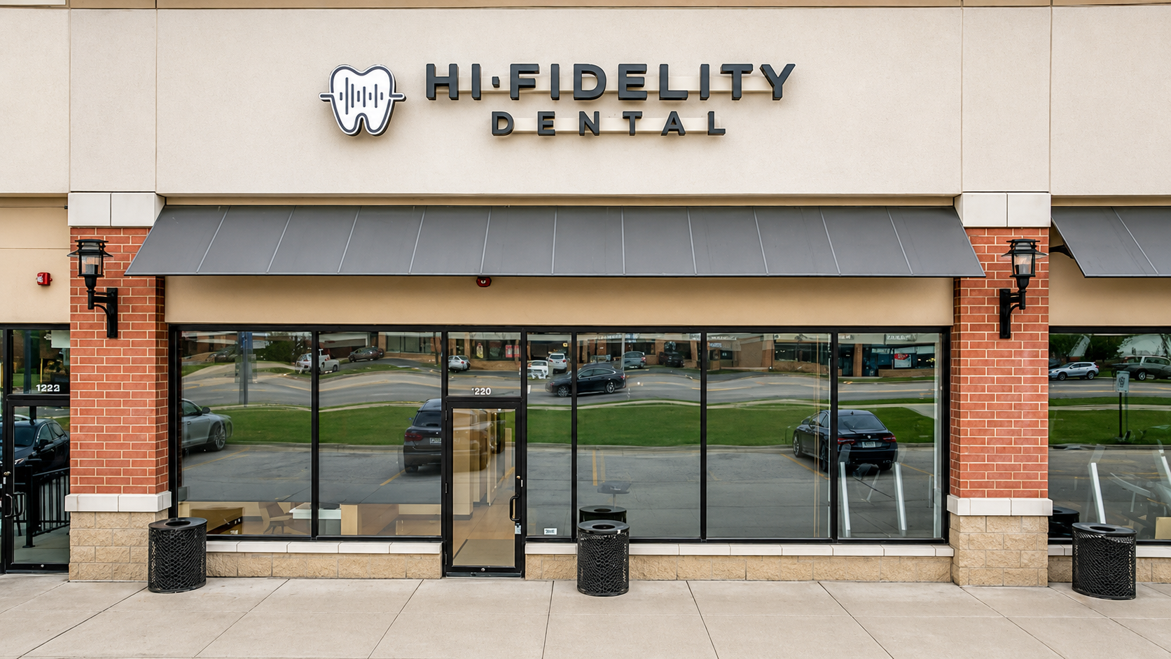 Exterior storefront of Hi-Fidelity Dental in Elmhurst